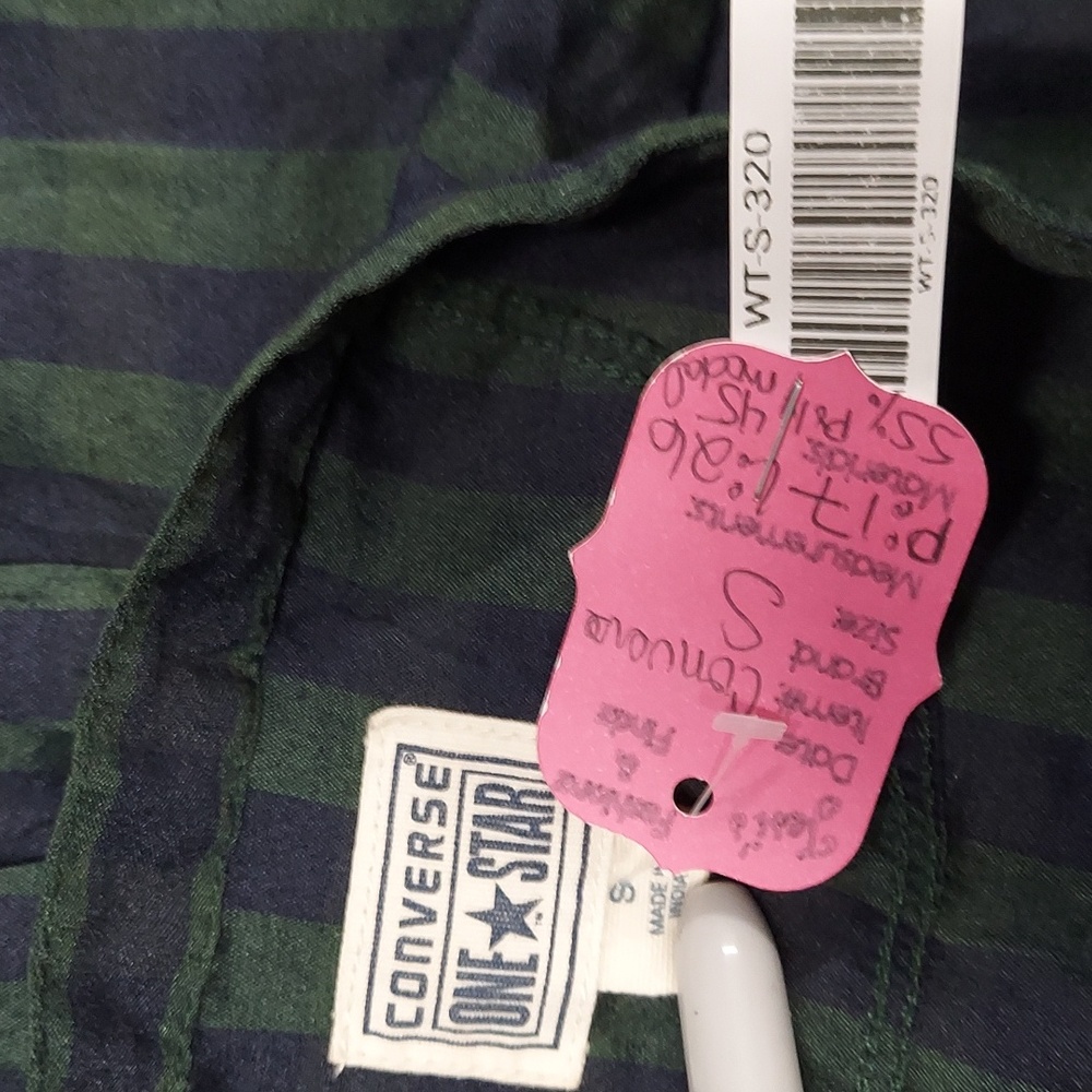 Converse Ruffled Striped Button Down Top - Picture 13 of 17